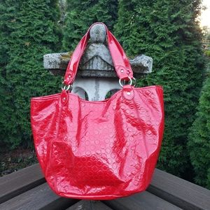 Tommy Hilfiger Red Patent Leather Bag Purse